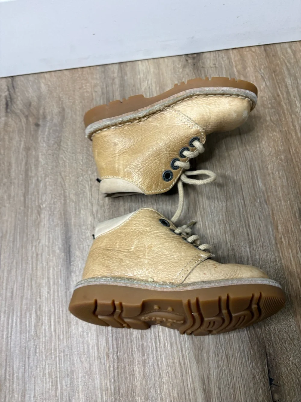 Aster Toddler Leather Ankle Boots Size 21 Tan Supportive First Walker Shoes